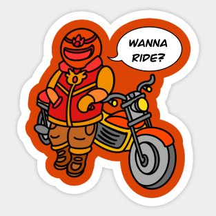 Want to ride a bike? colour Sticker